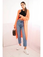 Dámský kardigan s vlnou v  růžový model 21402220 - K-Fashion