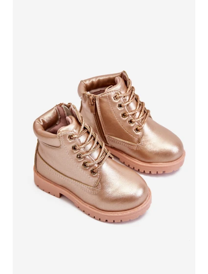 Dětské boty traperky zateplené Champagne Dexter Dětské boty traperky zateplené Champagne Dexter