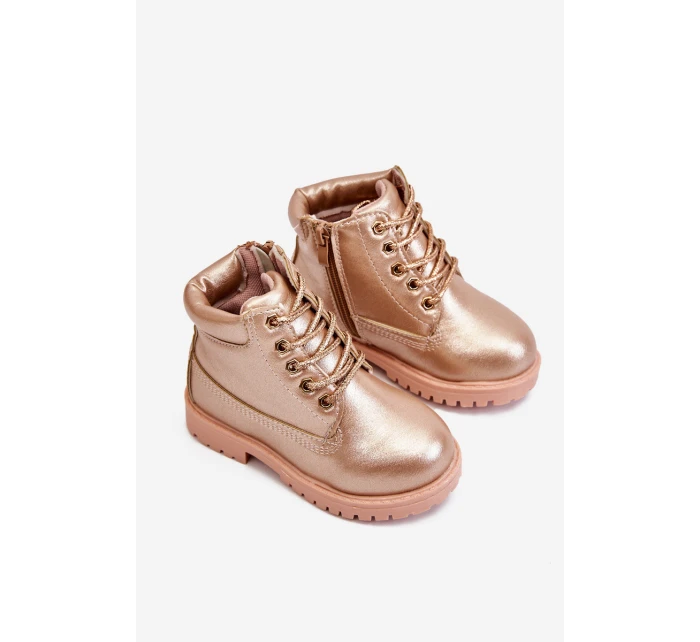 Dětské boty traperky zateplené Champagne Dexter Dětské boty traperky zateplené Champagne Dexter
