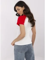 Tričko NM TS model 21021774 bílé a červené - FPrice Tričko NM TS model 21021774 bílé a červené - FPrice