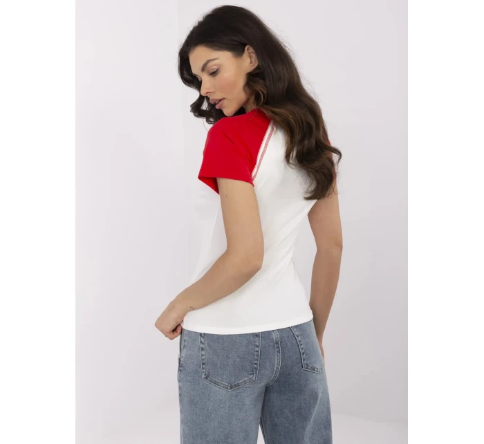 Tričko NM TS model 21021774 bílé a červené - FPrice Tričko NM TS model 21021774 bílé a červené - FPrice