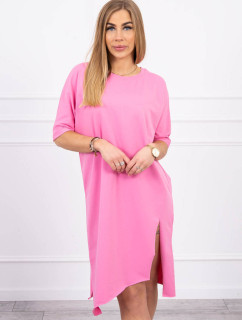 Oversize šaty světle růžové