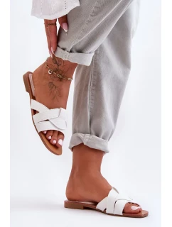 Dámské materiálové sandály bílé Aversa