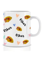 Personalizovaný klasický bílý keramický hrníček 300 ml se zvířecími motivy Personalizovaný klasický bílý keramický hrníček 300 ml se zvířecími motivy