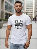 DRIFT FashionStreet pánské tričko s potiskem bílé NX5081R