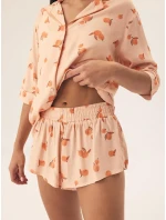 Henderson Dámské pyžamo 42686 Naranja kr/r S-2XL pruhované Henderson Dámské pyžamo 42686 Naranja kr/r S-2XL pruhované