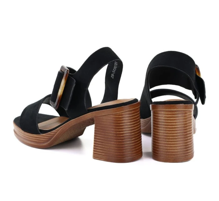 Sandały damskie na czarne model 22034125 - Potocki