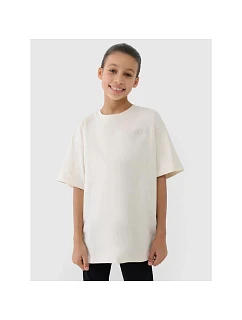 Dívčí tričko oversize, jednobarevné, 4F 4FJWSS25TTSHF1851-12S