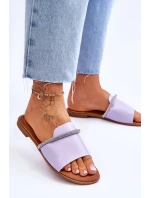 Elegantní ploché sandálky fialové model 21619499 - Boto Elegantní ploché sandálky fialové model 21619499 - Boto