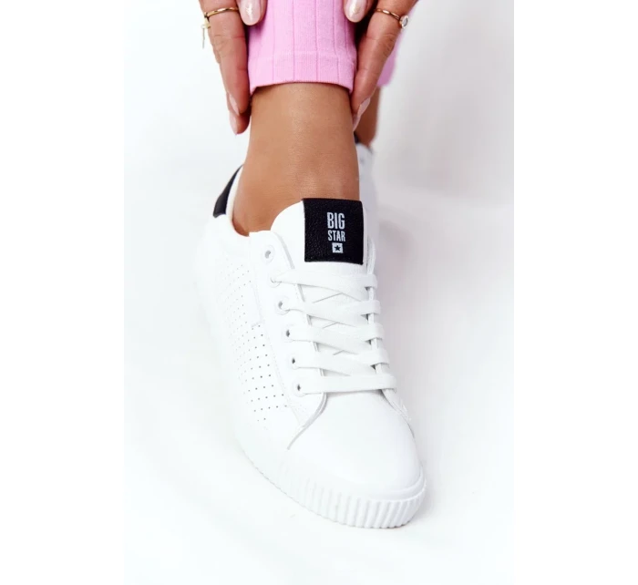 Dámské módní tenisky Big Star - bílé/černé Dámské módní tenisky Big Star - bílé/černé