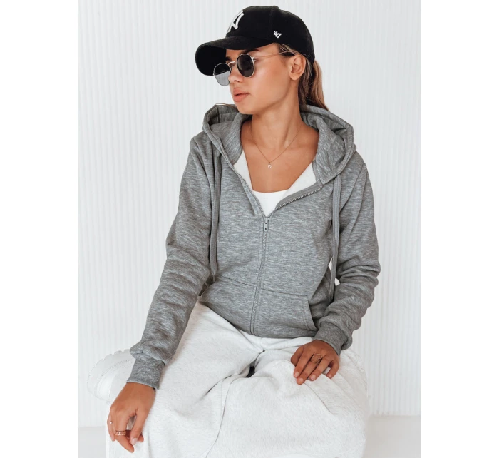 Dámská mikina na zip s kapucí antracitová FashionStreet BY0232