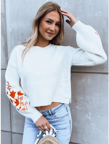 Dámský svetr white Dstreet model 21971128 - FashionStreet Dámský svetr white Dstreet model 21971128 - FashionStreet