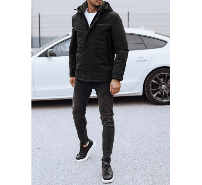 Pánská zimní bunda s kapucí černá FashionStreet TX4908