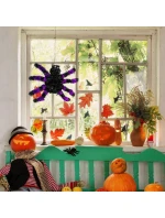 DEKORATIVNÍ FIGURKA HALLOWEEN PAVOUK FIALOVÁ