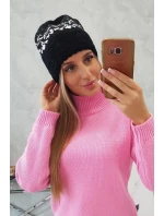 Dámská čepice Kira K374 black+white Dámská čepice Kira K374 black+white