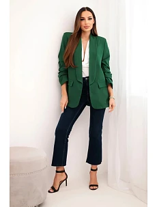 Sako s klopami elegantní zelené