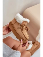 Dámské Sněhule Na Platformě S Kožíškem  Camel model 21678767 - Boto