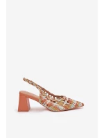 Sandály S Pletením Na Podpatku Mmultikolor Ebina Sandály S Pletením Na Podpatku Mmultikolor Ebina