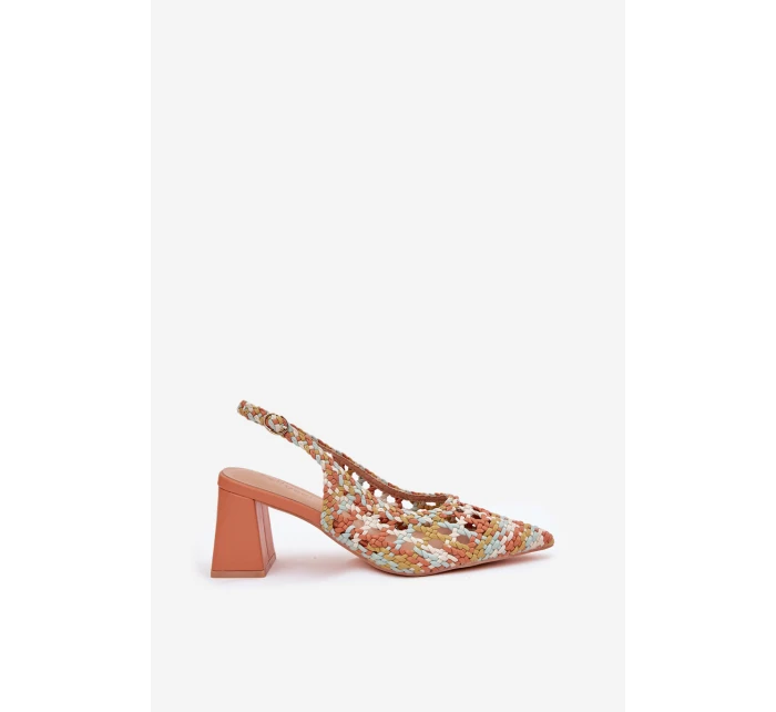 Sandály S Pletením Na Podpatku Mmultikolor Ebina Sandály S Pletením Na Podpatku Mmultikolor Ebina
