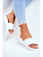 Dámské elegantní pantofle Big Star - bílé