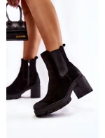 Dámské semišové boty na platformě Černe Martine Dámské semišové boty na platformě Černe Martine