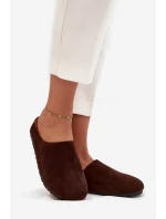 Dámské pantofle na platformě – čokoládové Sylviane Dámské pantofle na platformě – čokoládové Sylviane