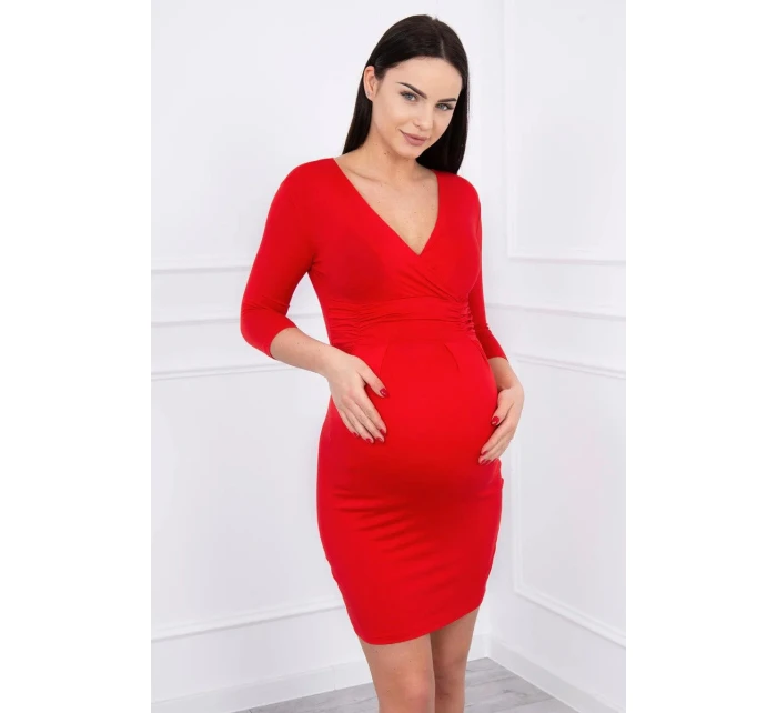 Přiléhavé šaty 8318 červené - Kesi