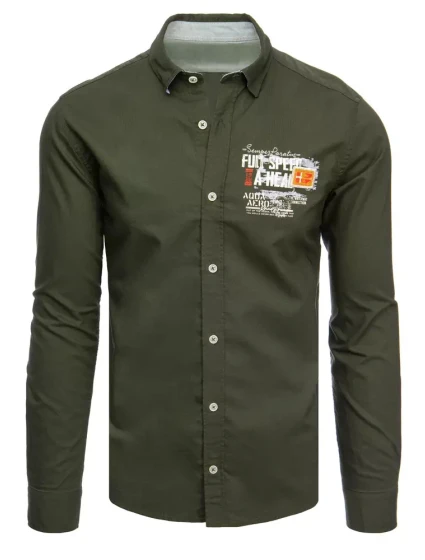Pánská khaki košile FashionStreet DX2279
