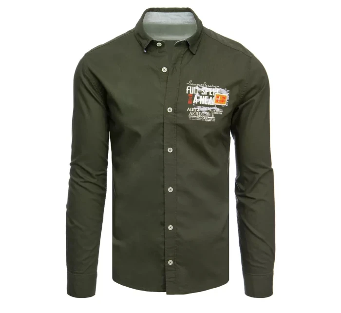 Pánská khaki košile FashionStreet DX2279