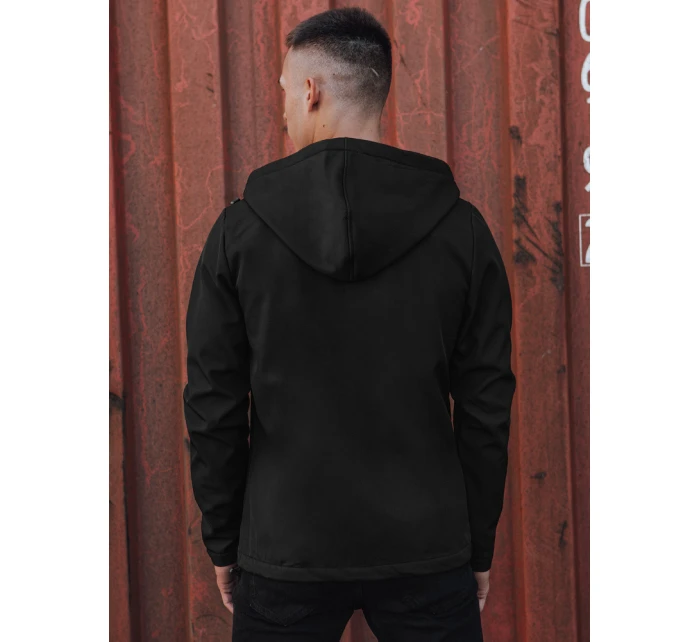 Pánská přechodná softshellová bunda s kapucí černá Dstreet model 21980008 - FashionStreet Pánská přechodná softshellová bunda s kapucí černá Dstreet model 21980008 - FashionStreet