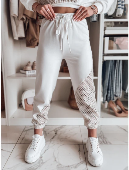 Dámské tepláky ELEGRA v barvě ecru FashionStreet UY2514