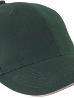K-up KP 011 6 Panelová sandwich kšiltovka "Orlando" 20.0011 forest green/beige
