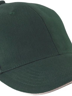 K-up KP 011 6 Panelová sandwich kšiltovka "Orlando" 20.0011 forest green/beige