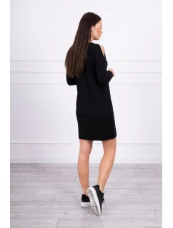 Šaty s potiskem model 18744034 černé - K-Fashion