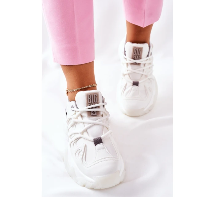 Dámské Sportovní Obuv Memory Foam Big Star II274088 Bile Dámské Sportovní Obuv Memory Foam Big Star II274088 Bile