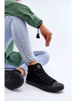 Dámské klasické vysoké tenisky Big Star model 21611825 Černé - Big Star Shoes Dámské klasické vysoké tenisky Big Star model 21611825 Černé - Big Star Shoes