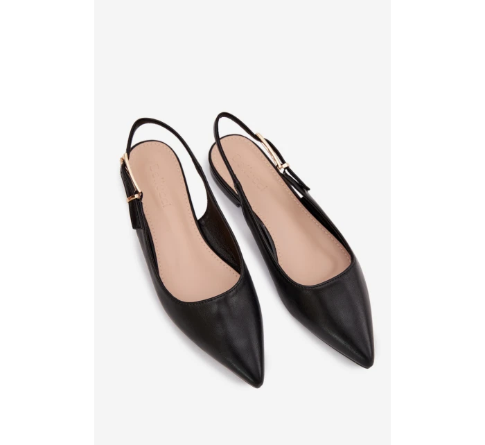 Baleríny se zlatým sponem Černé Iverelle