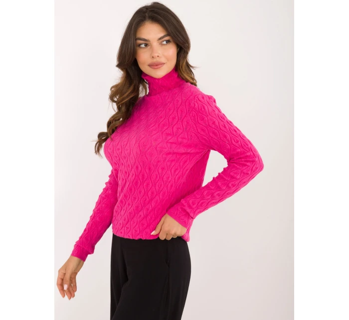 Sweter AT SW fuksjowy model 20493432 - FPrice Sweter AT SW fuksjowy model 20493432 - FPrice