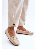 Dámské módní semišové mokasíny Bežové Rabell Dámské módní semišové mokasíny Bežové Rabell