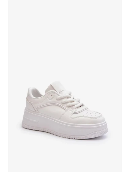 Dámské Tenisky na platformě Eco Leather White Vhisper Dámské Tenisky na platformě Eco Leather White Vhisper