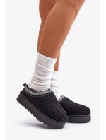 Sněhule Dámské Na Platformě S Výšivkou Černé Tirissa Sněhule Dámské Na Platformě S Výšivkou Černé Tirissa