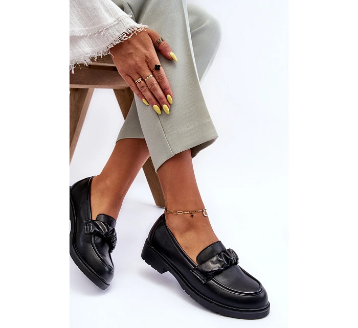 Kožené mokasíny  HY335 černé - S.Barski