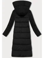 Černá zimní bunda z různých spojených materiálů Libland (7820) Černá zimní bunda z různých spojených materiálů Libland (7820)