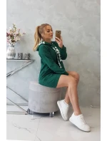 Oversize šaty s kapucí tmavě zelené Oversize šaty s kapucí tmavě zelené