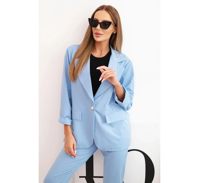 Dámská souprava Punto elegantní sako a kalhoty modrý