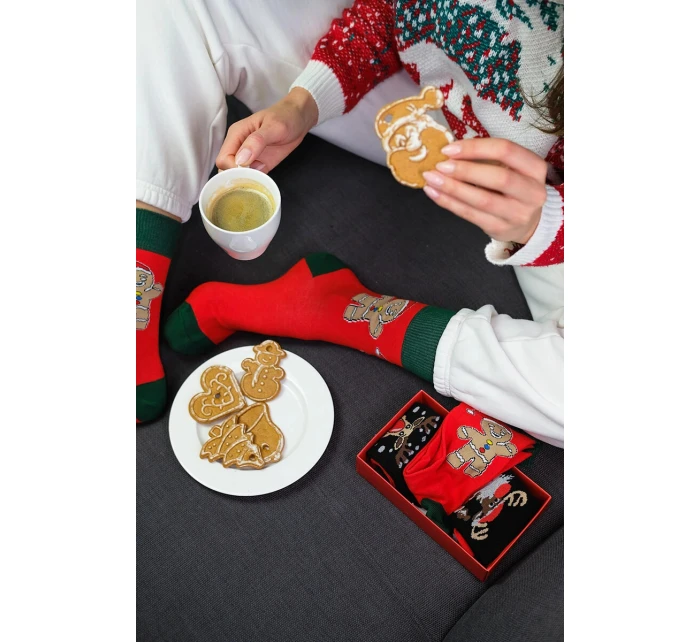 Unisex vánoční ponožky na – sada 3 a Mikuláš model 21772718 - K-Fashion Unisex vánoční ponožky na – sada 3 a Mikuláš model 21772718 - K-Fashion