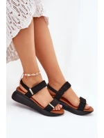 Dámské Sandály Na Klínu Černé model 21698935 - Boto