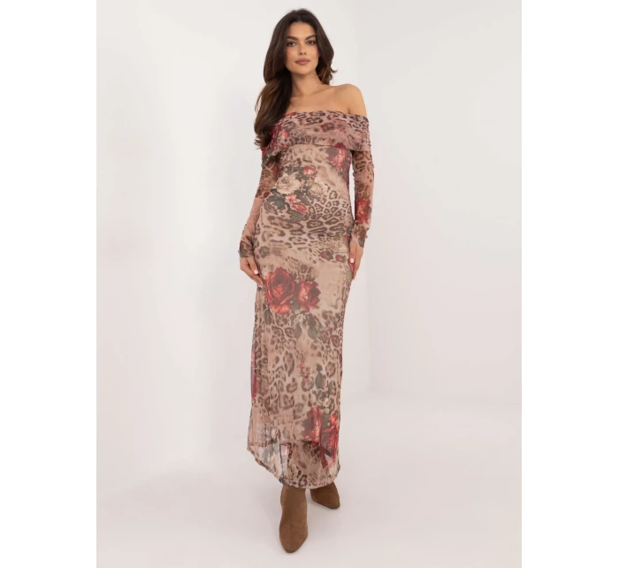 Šaty DHJ SK 18702 1.13P béžové Šaty DHJ SK 18702 1.13P béžové