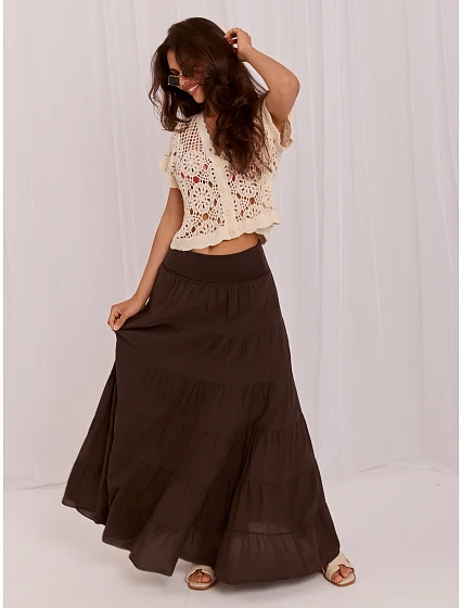 Spódnica IT SD model 22251281 ciemny brązowy - FPrice