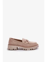 Semišové dámské mokasíny s ozdobou D&A béžová Semišové dámské mokasíny s ozdobou D&A béžová